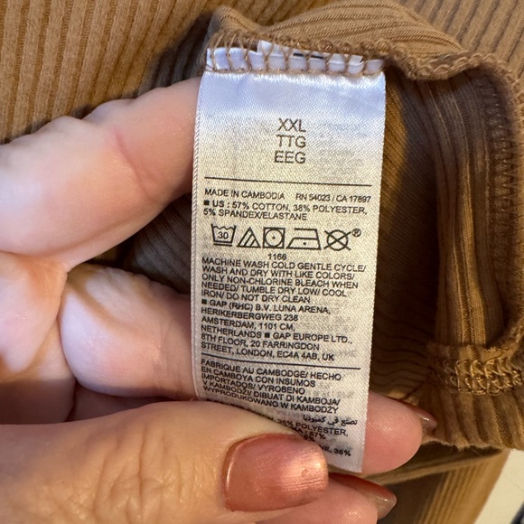 NWT Beige Ribbed Long Sleeve Top Perfect for FALL!! XXL #X - Picture 6 of 10